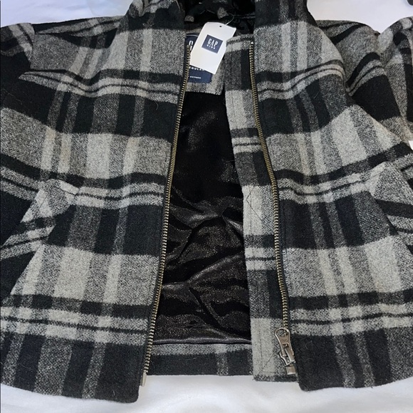 GAP Black and Gray Hooded Cape with A-line Silhouette - Picture 4 of 11